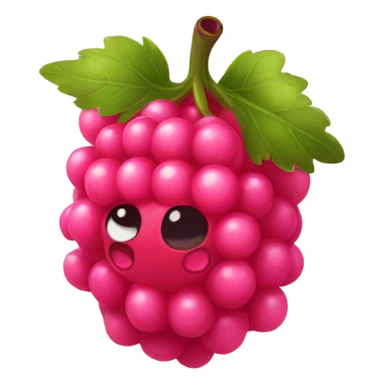 Strange pink fruit berry sticker