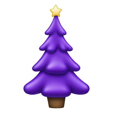 Purple Christmas tree sticker