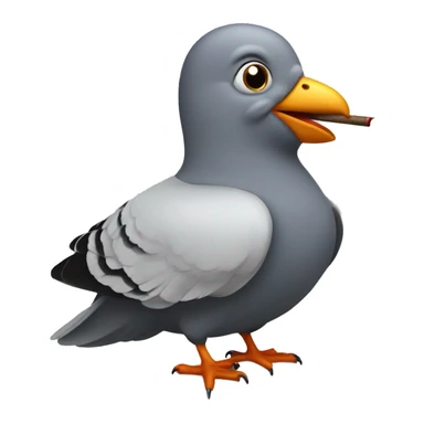 Fat pigeon smoking a cigar  sticker