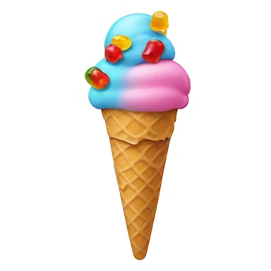 Tall ice cream with gummy bears sticker
