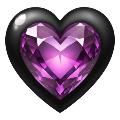 goth heart with a dark crystal heart sticker