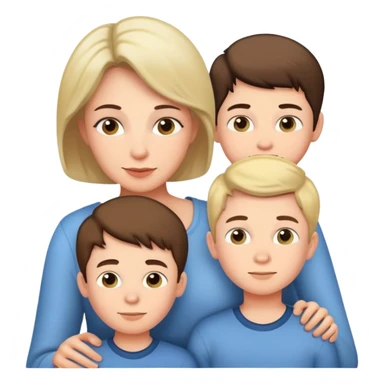 Mom and her three sons sticker