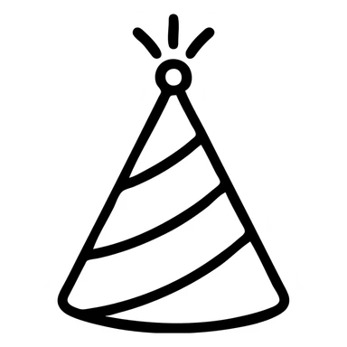 party hat sticker