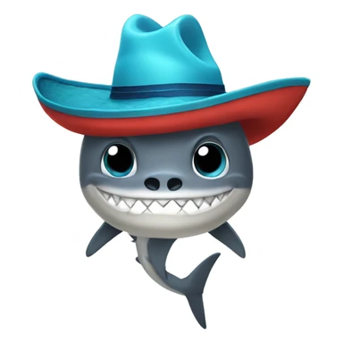 Tiburón con sombrero de copa sticker