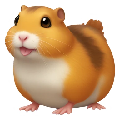 Hamster duck orange heart sticker