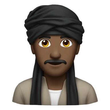 A man with a black Head turban sticker