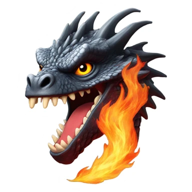 Head of Drogon spit with fire sticker