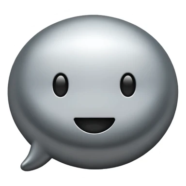  chat burbulas juodai baltas su mettalic efektu be veiduko sticker