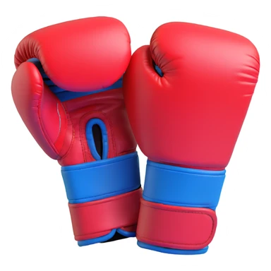 Boxing gloves with Mario colors, red with blue straps sticker