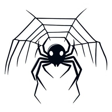 cute 2D simple purple spider sticker