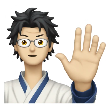 Satoru gojo domain expansion fingers sticker