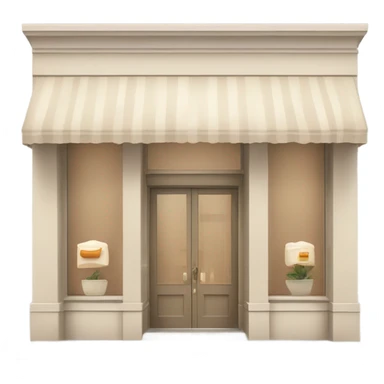 Beige boutique exterior sticker