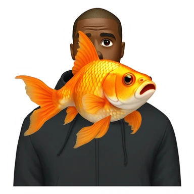 a golfish hybrid with kanye west sticker