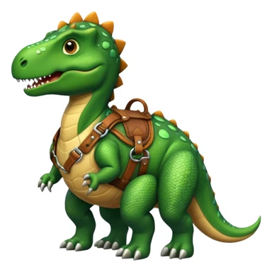 Dinosaur in harness sticker