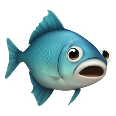 a fish with a butt sticker