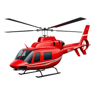 Bell 206 - Bell Helicopter (Model Year: 2021) (Iconic colour: Red) sticker