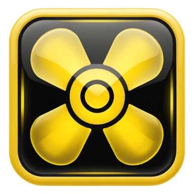 radon xray more yellow black only sticker