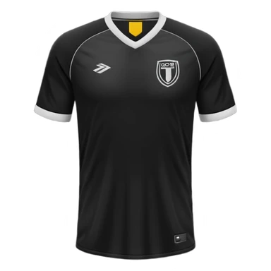 solid black plain soccer jersey sticker