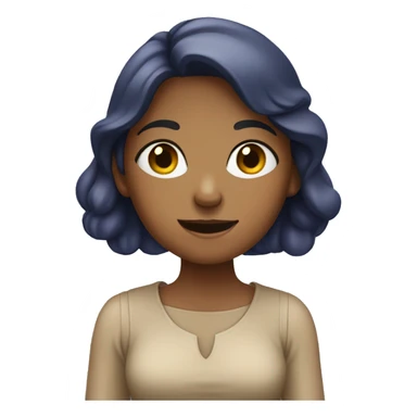 tan girl eating blueberries while standing sticker