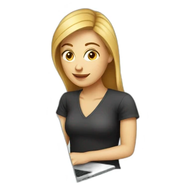 web developer white woman laptop sticker