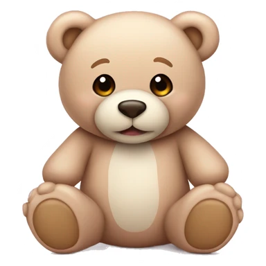 beige teddy bear make him extremely cute with baby pink noss sticker