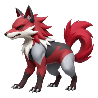 Zoroark-Zangoose-Obstagoon-hybrid-fusion, full body sticker