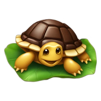 Tartaruga com chocolaté n'a boca sticker