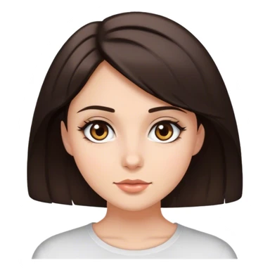 Brunette with darker hazel eyes shorter hair pretty sticker