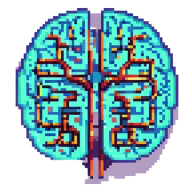 tech brain sticker