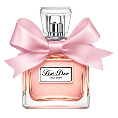 Light pink Miss Dior perfume with bow sticker