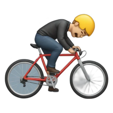 man falling off his bike sticker