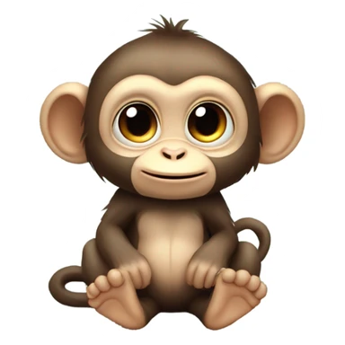 Cute monkey baby sticker