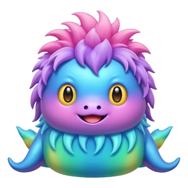 kawaii rainbow pastel sea monster ! sticker
