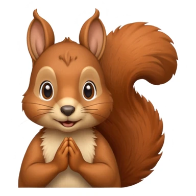 Squirrel saying thanks sticker