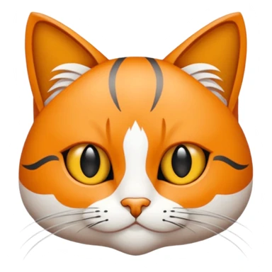 Kedi şeklinde Gülen bir yüz sticker