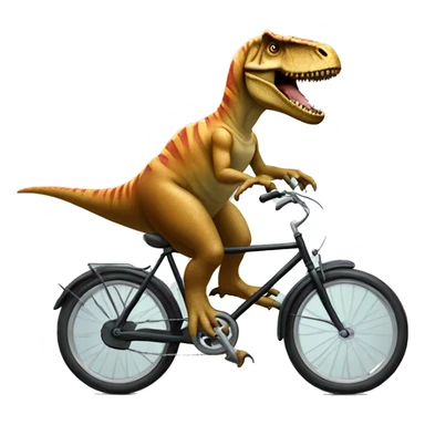 T-Rex driving a bike sticker