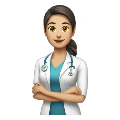 physiotherapist working girl brunete sticker