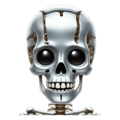 Skeleton made of Chrome  sticker