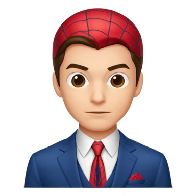 spiderman in a elegant suit sticker