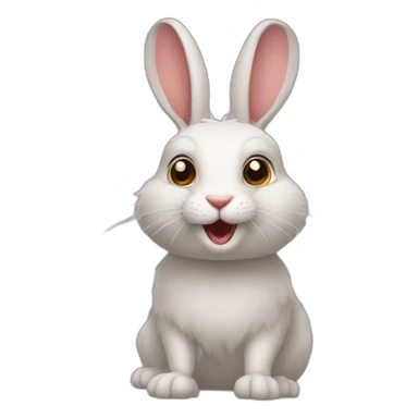 rabbit crazy  sticker