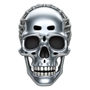 skeleton made out of chrome sticker