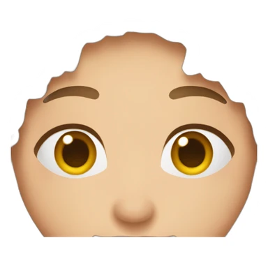 French crop mid shaved Brown Hair emoji sticker