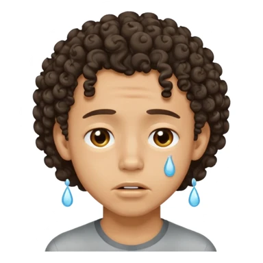 handsome lightskin boy with curls and a good jawlinecrying sticker