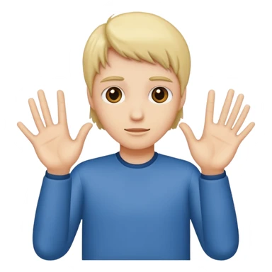 La H con las manos sticker