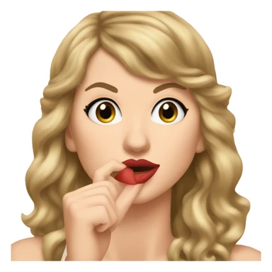 Taylor Swift doing the shh gesture sticker