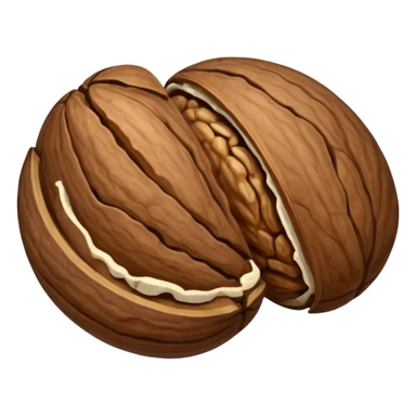 a whole walnut laying on the side. NO FACE! sticker