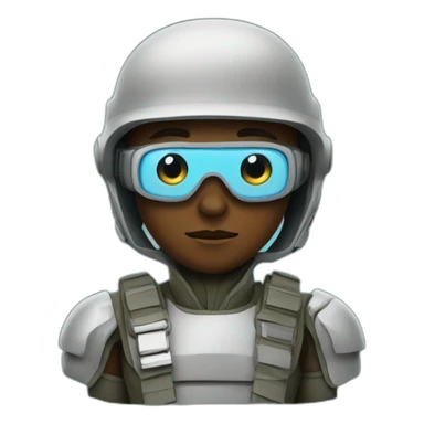 futurist super hero soldier sticker