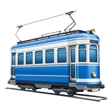 Tram image. View left Side. sticker