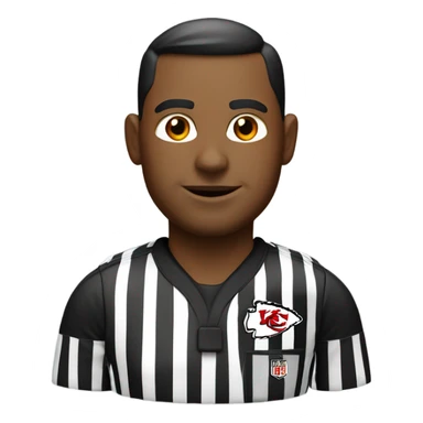 referee wearing a Kansas City chiefs uniform sticker