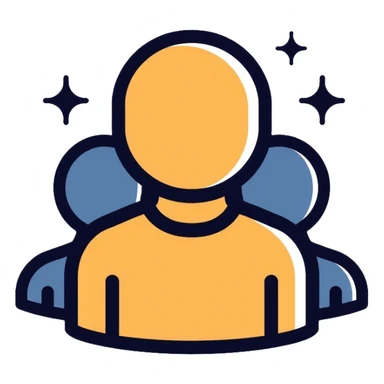 team symbol with people icons sticker